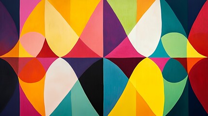 Poster - Abstract Colorful Geometric Pattern Painting