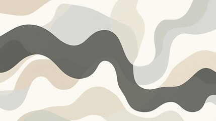 Poster - Abstract Wave Pattern in Neutral Tones