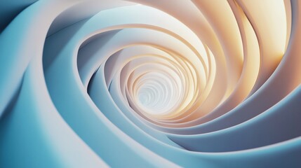 Aufkleber - Abstract spiral tunnel, pastel.