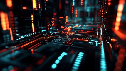 Aufkleber - Abstract circuit board.