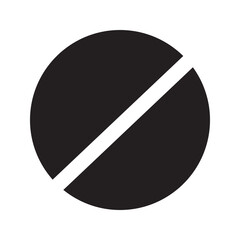 Wall Mural - prohibited circle icon with bold lines, symbolizing restriction or no entry.