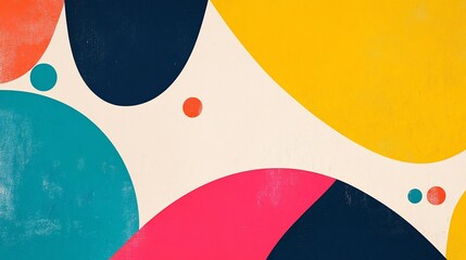 Poster - Abstract pattern with colorful shapes and texture.