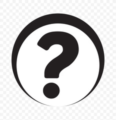 Poster - question mark icon flat red round button vector illustration. eps 10.