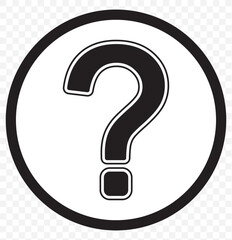 Poster - question mark icon set. bubble question icon, faq questions symbol on a transparent background. eps 