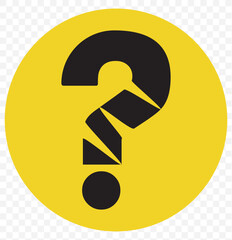 Poster - question mark icon set. bubble question icon, faq questions symbol on a transparent background. eps 