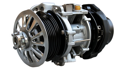 Fototapete - A detailed view of a mechanical supercharger used in automotive engines.