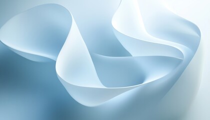 Poster - Elegant Light Blue Curve: A Modern And Minimalist Template With Transparent Shapes And White Background Featuring Elegant Blue Elements.