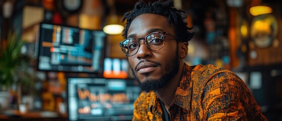 Poster - Portrait of man in creative workspace