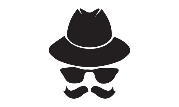 father's day hat silhouette vector illustration