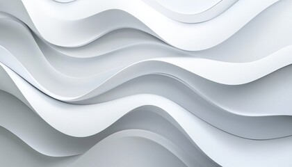 Poster - Soft Shadow And Light From Windows On White Wall: Abstract Light Grey Background For Product Presentation And More.
