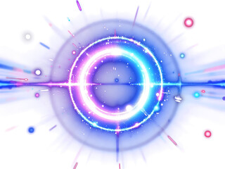 Wall Mural - glowing colorful sphere light cosmic heartbeat pulsating light and energy in the universe, the soul 