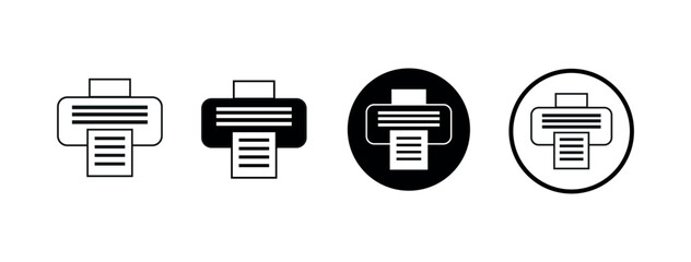 Poster - Printer icon set, printer transparent png and vector illustration.