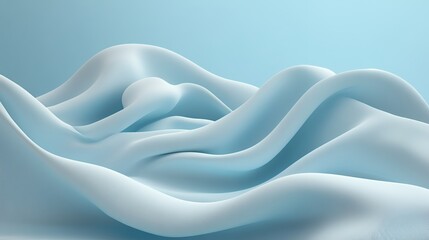 Poster - Abstract Blue Waves Soft Texture Background