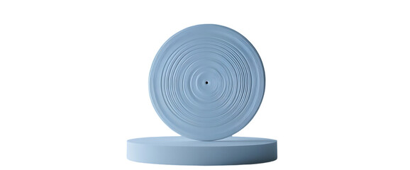 Aufkleber - A simple blue circular object with concentric rings, possibly a design element.