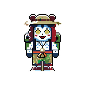 unique pixel art gaming character avatar icon vector art design 