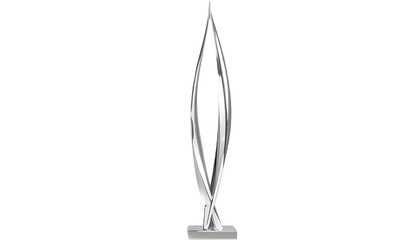 Aufkleber - A sleek, modern sculpture with intertwining forms, symbolizing elegance and motion.