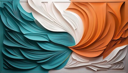 Wall Mural - abstract background with waves