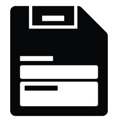 Poster - Floppy disk line icon vector illustration set. Floppy disk icon Solid style. Simple solid style. Save file button, computer memory backup, diskette, technology contact. Black silhouette, glyph symbol.