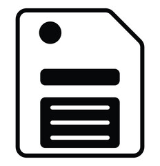 Poster - Floppy disk icon silhouette vector. Save icon illustration. disk icon Thin line art.  Symbol of conservation or information. Computer floppy disk (disk) for recording data. 