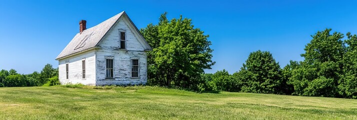 Canvas Print - real estate photo of schoolhouse