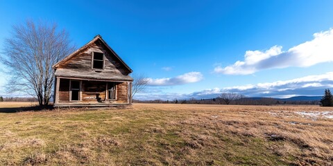 Canvas Print - real estate photo of schoolhouse