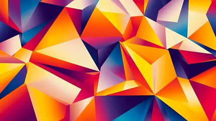 Poster - Abstract Colorful Geometric Triangular Pattern Design