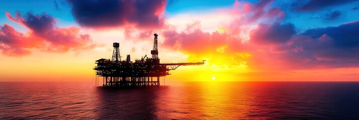 Canvas Print - modern oil rig