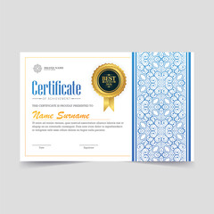 Wall Mural - Colorful achievement certificate best award diploma