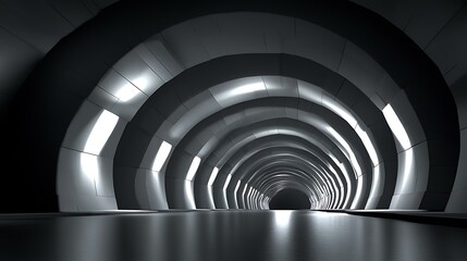 Canvas Print - Abstract Futuristic Tunnel Architecture Design