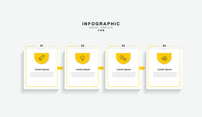 Aufkleber - Infographic 4 options design elements for your business data. Vector Illustration.
