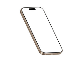 Wall Mural - high-resolution smartphone app mockups in desert titanium | clean design, blank screen & transparent