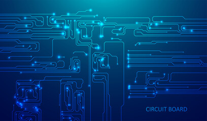 Poster - Abstract circuit board background. Graphic concept for your design