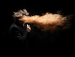 © kobkul - A sophisticated individual surreptitiously applying an experimental pheromone spray creating a captivating and mysterious cinematic atmosphere with subtle and intriguing character pose