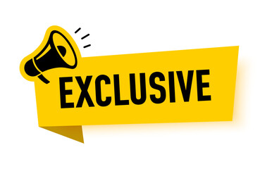 Wall Mural - megaphone with exclusive speech bubble. loudspeaker. banner for business, marketing and advertising.
