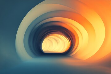 Poster - Abstract Tunnel of Warm and Cool Colors