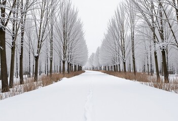 Sticker - snow covered trees