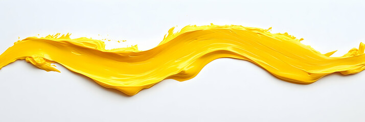 Poster - A long yellow paintbrush stoke 