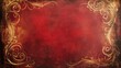 © Timeless Touch - Abstract golden borders with ornate swirls over a deep red canvas-like texture for a festive look.