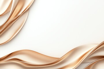 Poster - Elegant golden silk waves create a luxurious and fluid abstract background