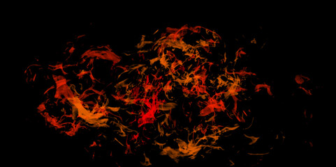 Wall Mural - dark red and orangish flame oil ink liquid swirl texture watercolor background design. vector illust