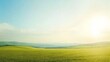 © AmStock - Panoramic Soft Light Farming Scene with Plain Background