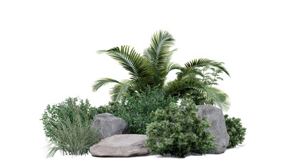 vegetation nature plant green natural environment foliage background 3d render. landscape tree jungle summer forest leaf tropical garden ecology grass. flora isolated park bush wild tropic.