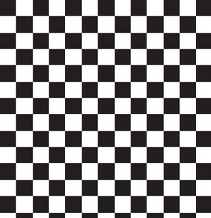Poster - Black and white checkered pattern . Chess pattern . Black and white square background . Checkered wallpaper . Vector illustration. 