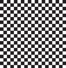 Poster - Black and white checkered pattern . Chess pattern . Black and white square background . Checkered wallpaper . Vector illustration. 