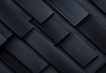 Poster - Abstract geometric black texture with overlapping rectangular shapes creating a modern, stylish pattern for backgrounds or design projects.