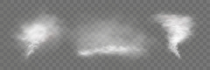 Poster - Transparent realistic smoke on a dark checkered background with soft, flowing, wispy trails.