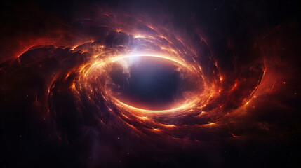 Wall Mural - fiery cosmic whirlpool: a stunning space nebula