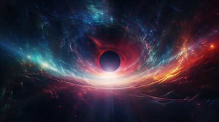 Wall Mural - cosmic whirlpool black hole in space