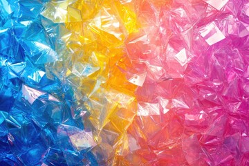 Aufkleber - Colorful crystal background shining with blue, yellow and pink colors