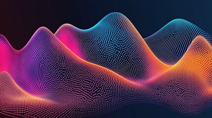 Poster - Glowing blue lines and light particles create an abstract data flow background for tech designs